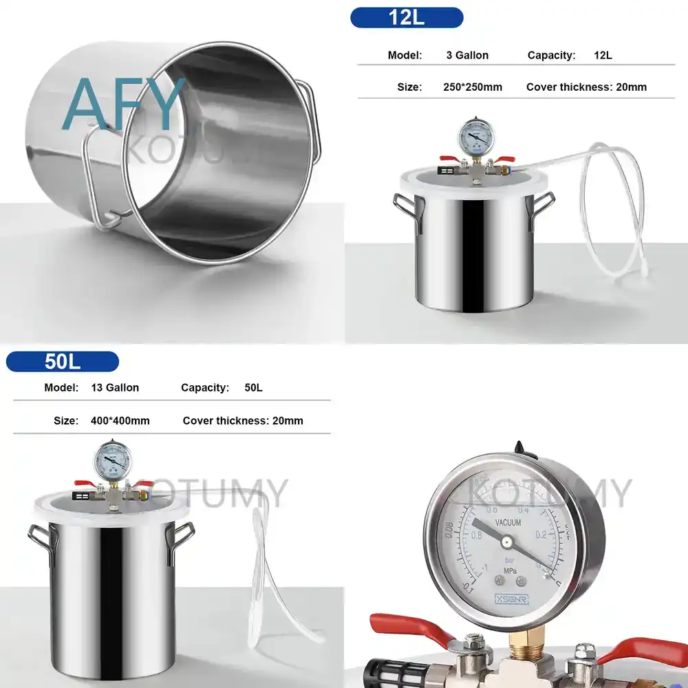 Vacuum Chamber Stainless Steel Acrylic Lid - Camera di degassaggio sottovuoto in acciaio