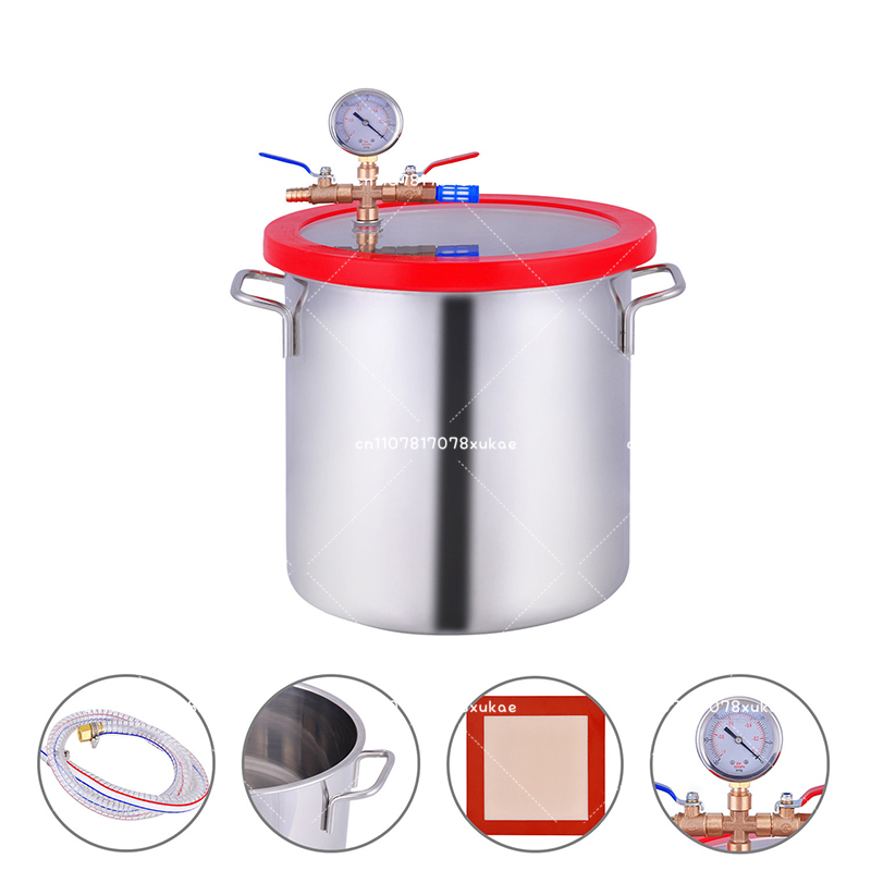 Vacuum Chamber Stainless Steel Acrylic Lid - Barile antischiuma sottovuoto per camera di