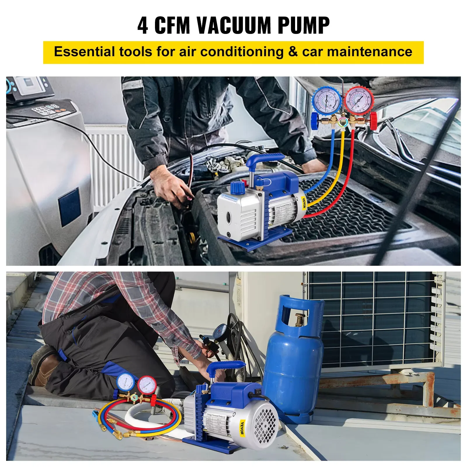 Pompa per vuoto rotativa a pal - Rotary Vane Vacuum Pump Hvac 4Cfm 1/3Hp recensione e prezzo