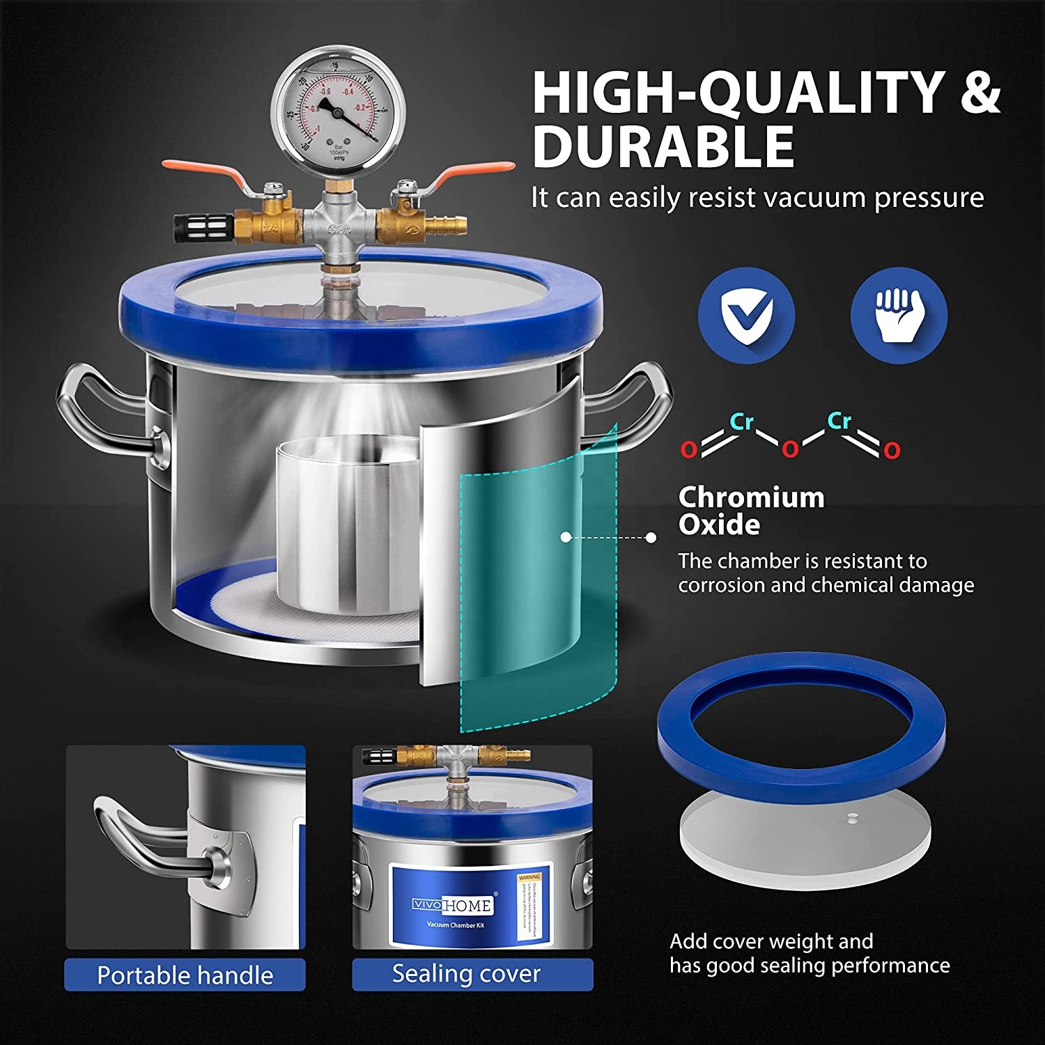 Camera a Vuoto in Acciaio Inox - Vacuum Degassing Chamber 3 Gallon Pump recensione e prezzo