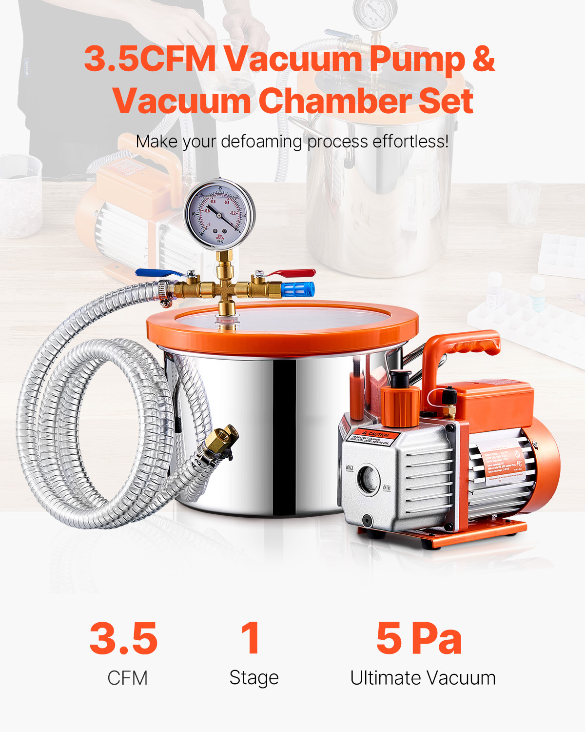 SucceBuy Camera per vuoto da 1 - Vacuum Degassing Chamber 3 Gallon Pump recensione e prezzo