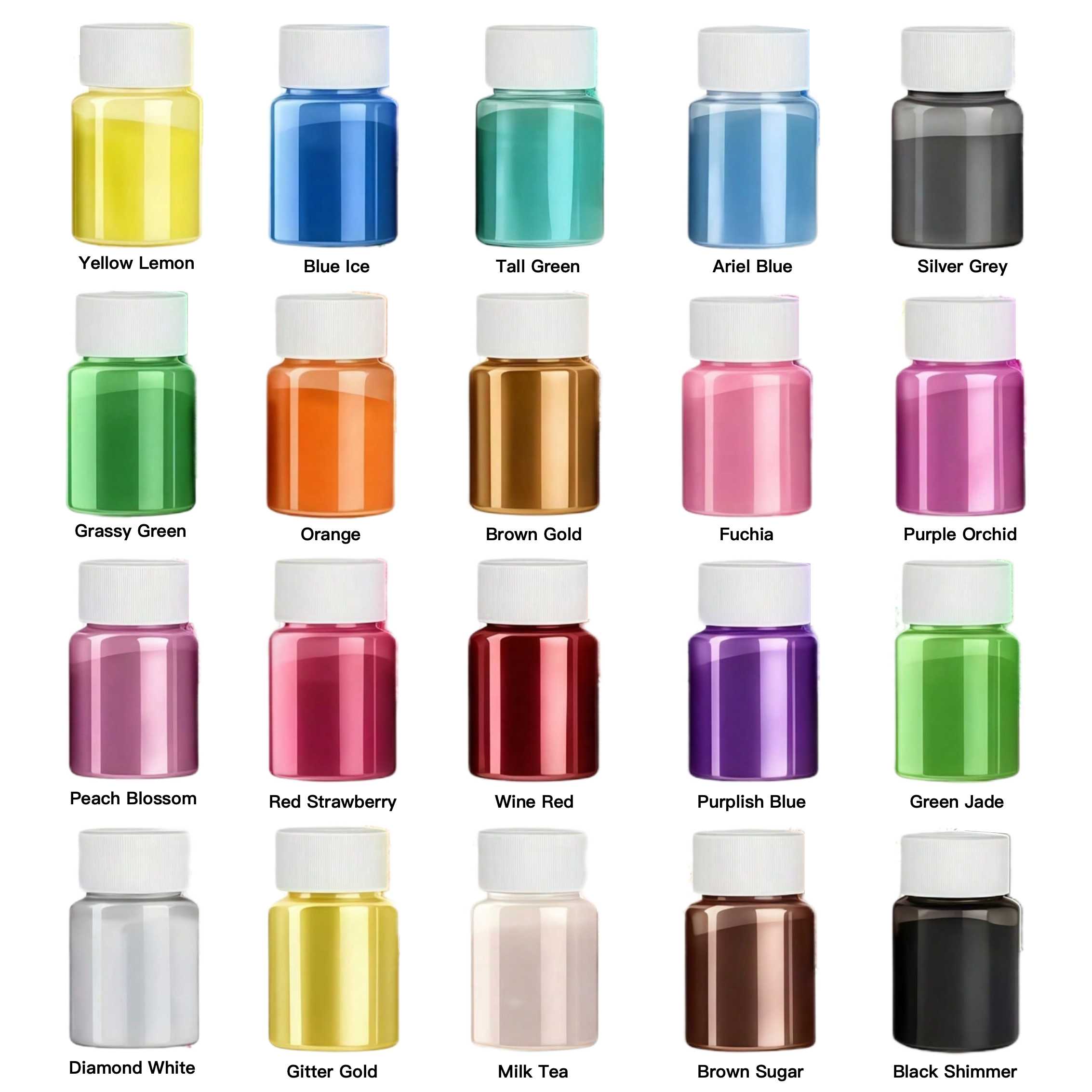 Confezione da 20 colori, 20 ml - Mica Powder Pigment Metallic Color Epoxy recensione e prezzo