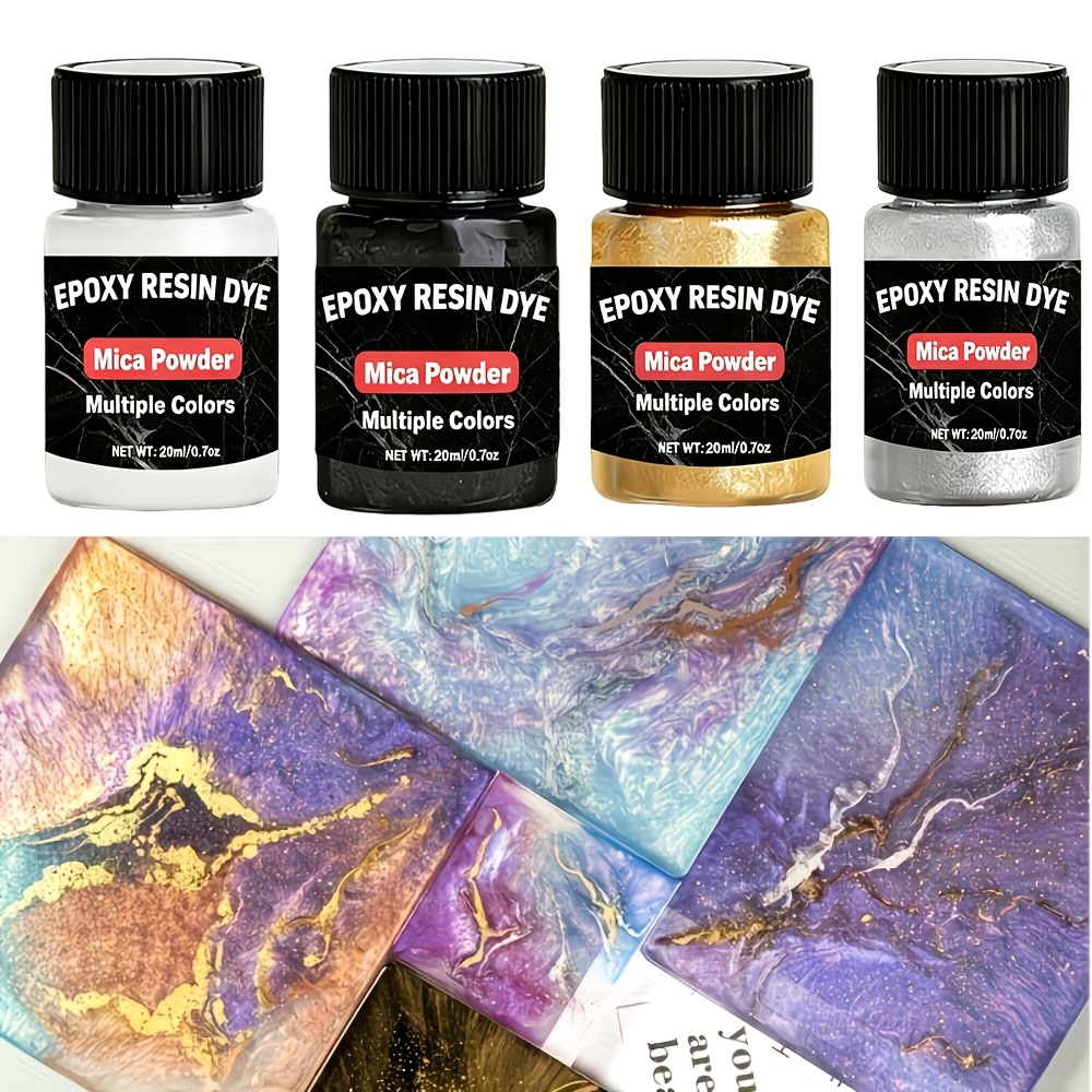 Polvere di Mica in 4 Colori, C - Mica Powder Pigment Metallic Color Epoxy recensione e prezzo