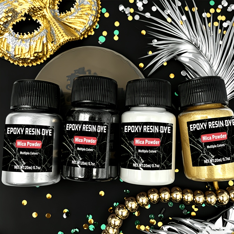 Polvere di Mica in 4 Colori, C - Mica Powder Pigment Metallic Color Epoxy recensione e prezzo