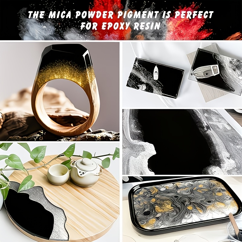 Polvere di Mica in 4 Colori, C - Mica Powder Pigment Metallic Color Epoxy recensione e prezzo